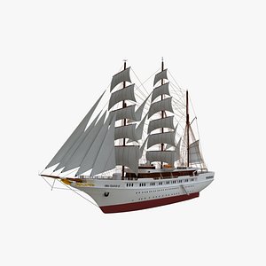 3d model of sea cloud cruise ship