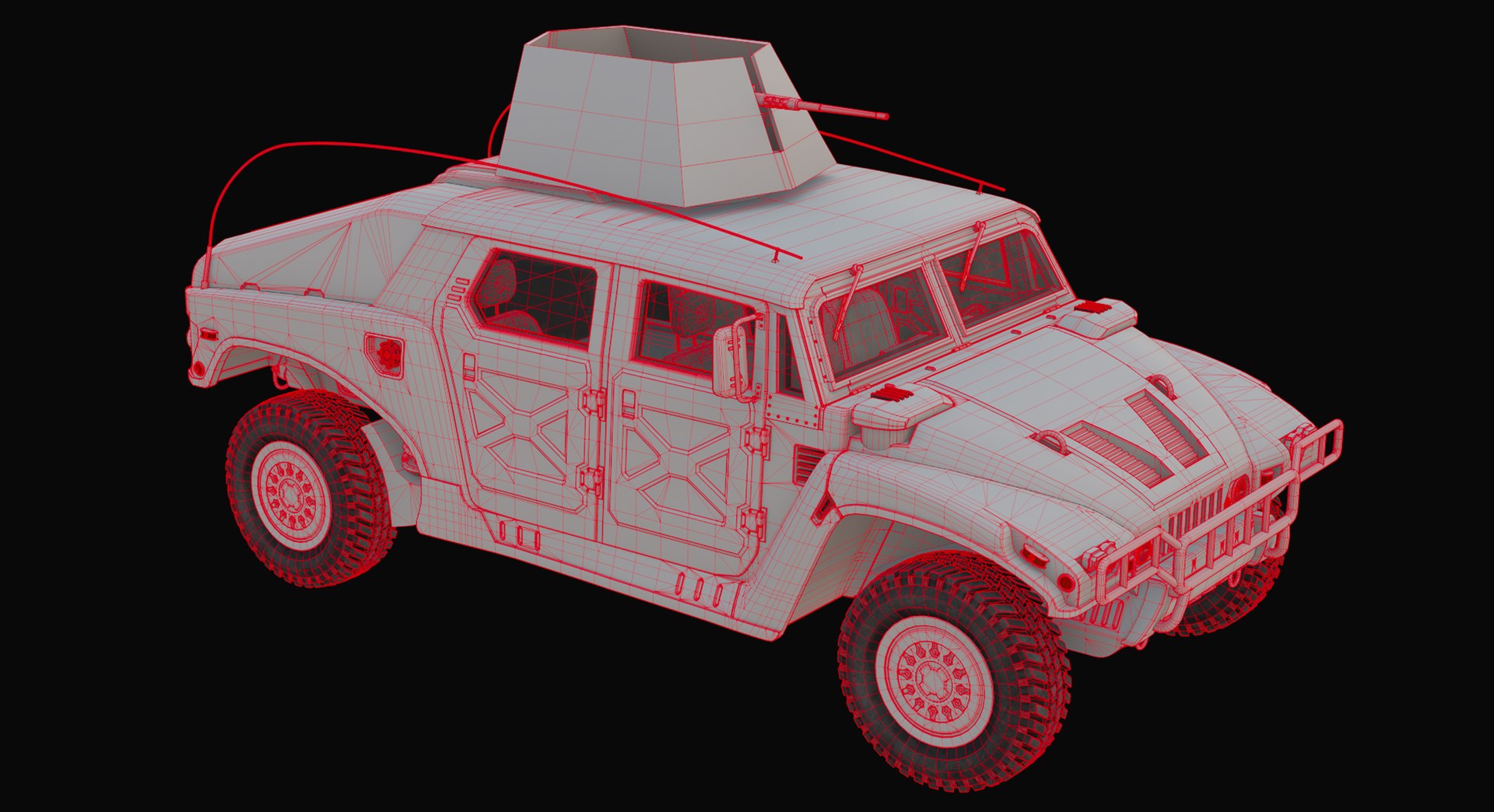 3D Military Vehicle Humvee Gunner Turret HMMWV Concept Army Color https://p.turbosquid.com/ts-thumb/UQ/lTYDKB/DT/wire/jpg/1771288165/1920x1080/fit_q87/c4d8146224129f50b8504d49dab721408574683e/wire.jpg