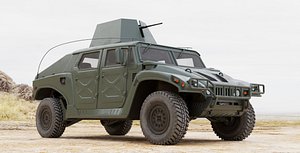 Military Vehicle Humvee Gunner Turret HMMWV Concept Army Color