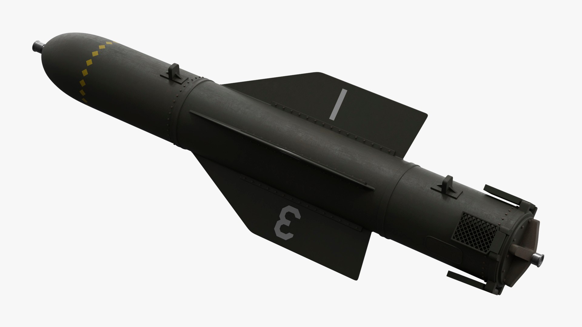 GBU-57 Bunker Buster Rigged for Maya 3D model preview