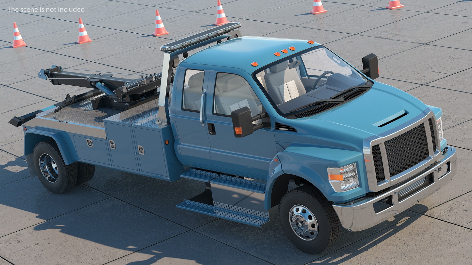 Heavy Duty Tow Truck 3D model preview