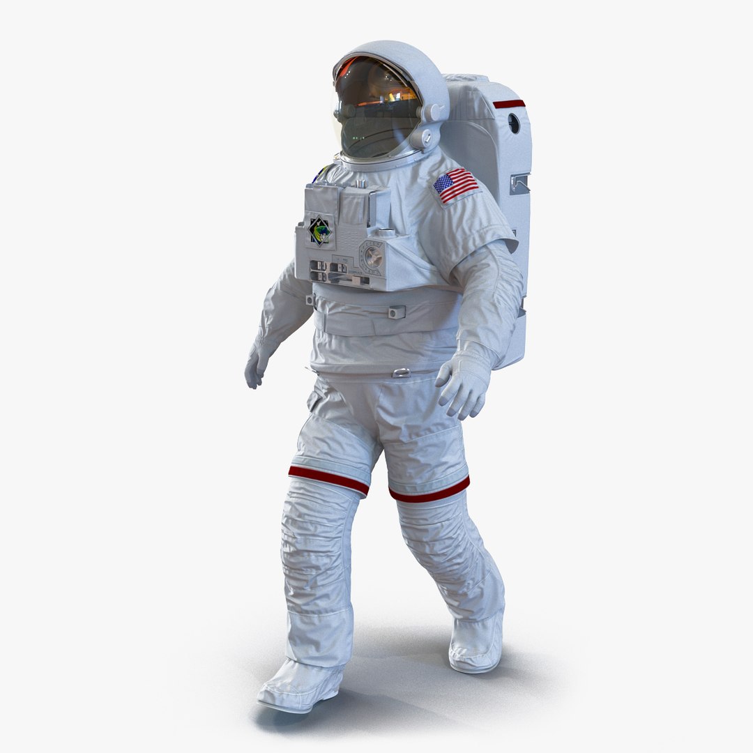 Extravehicular Mobility Unit without Visor Rigged 3D model preview