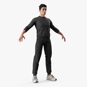 Service Cashier Staff Clothing on Man Fur 3D model