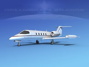 learjet 35 business jet 3D model