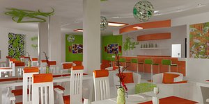 coffee shop interior 3d max