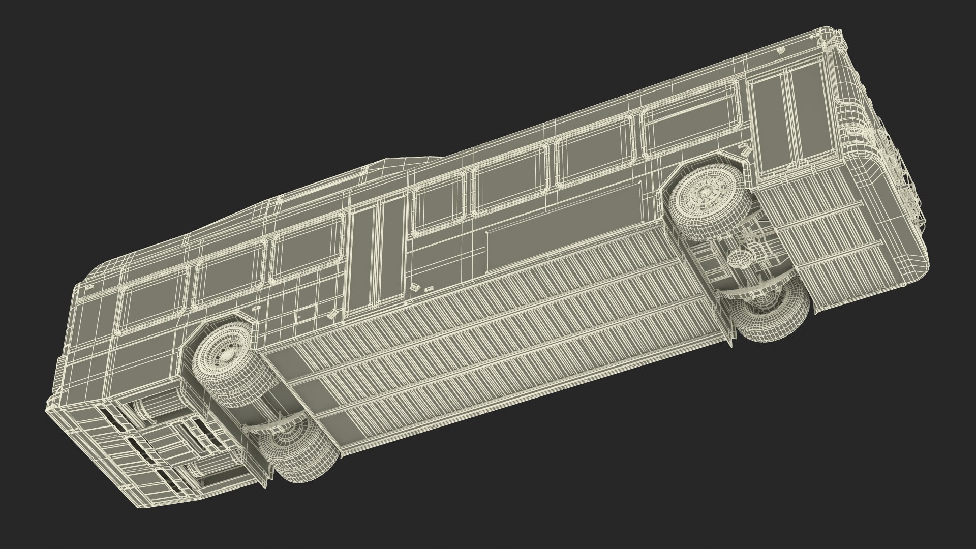 3d Model Gillig Floor Hybrid Bus
