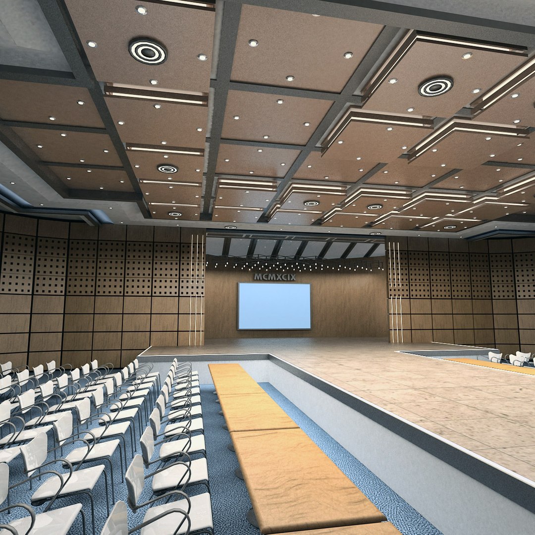 Auditorium Hall 3d Model