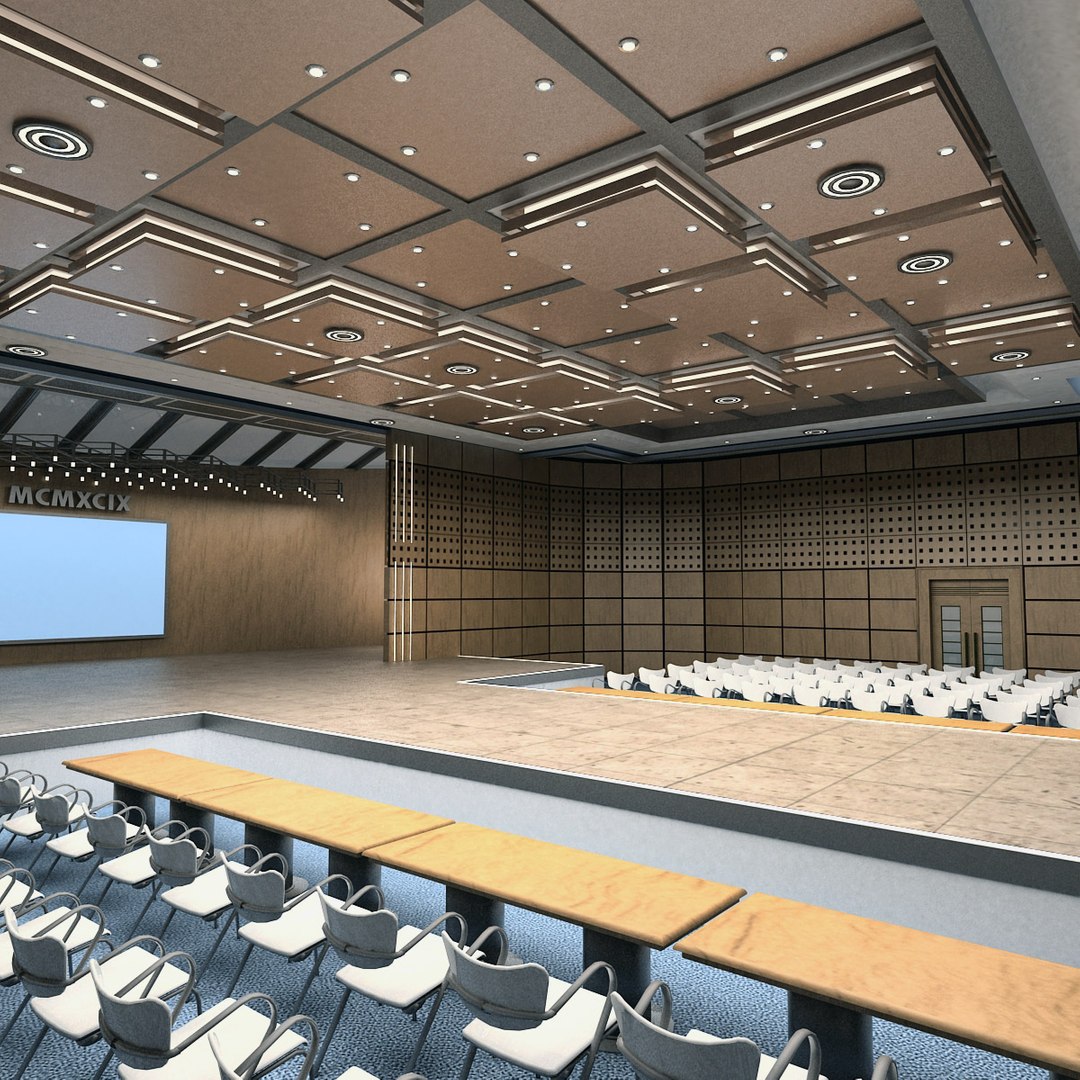 Auditorium Hall 3d Model