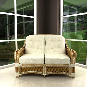 Albany Rattan Sofa 2-Seat