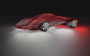 FUTURE CAR 70 URHEILUAUTO punainen keskelt kuristettu 4 red