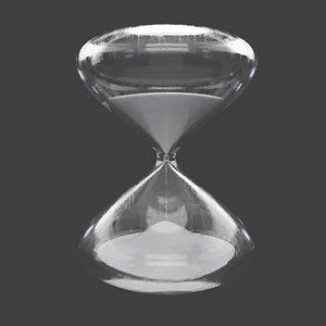 white sand hour glass 3D model