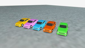 lowpoly cars 3D
