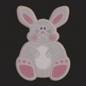 3D Chubby Bunny Easter Cookie