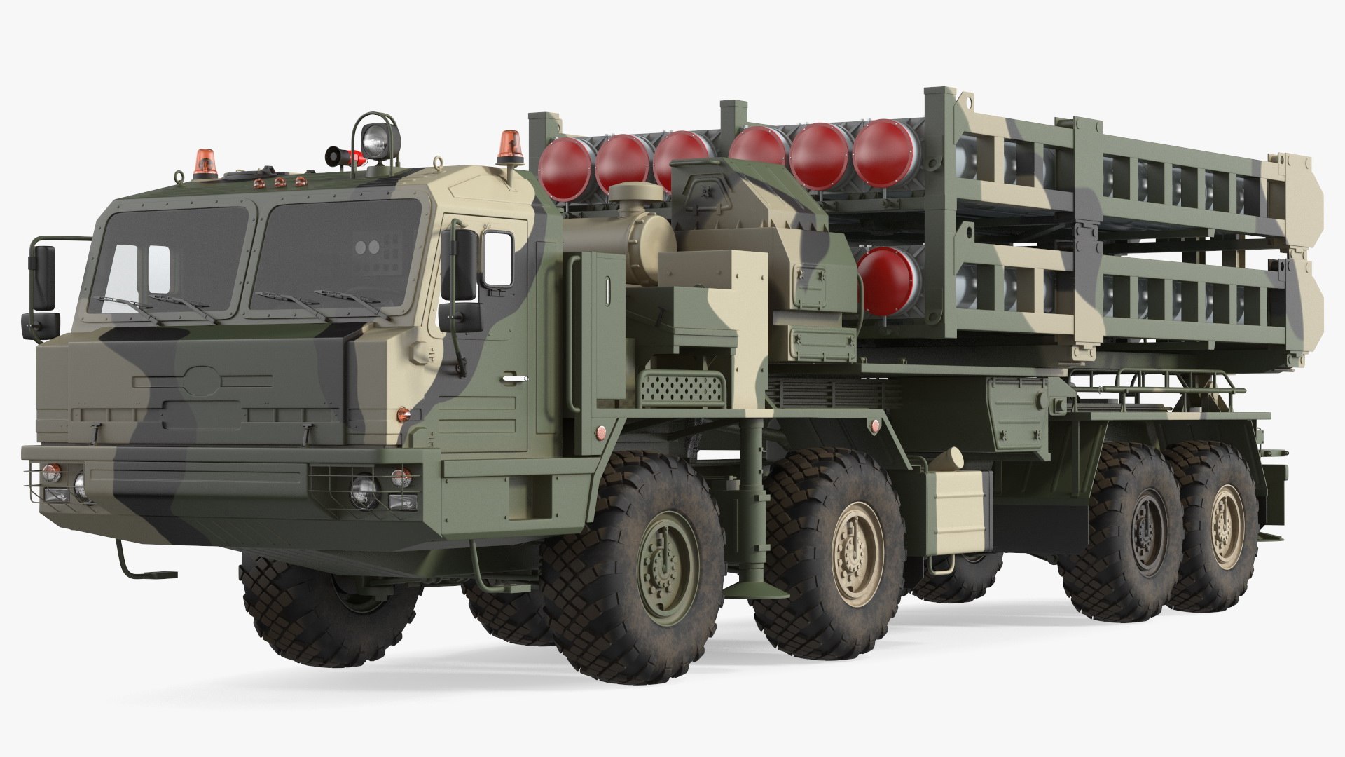 Camouflage Vityaz S 350E 50R6 Missile Launcher 3D model preview