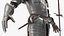 3D medieval knight plate armor model