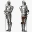 3D medieval knight plate armor model