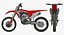 Competition Motorcycle Honda CRF250R 2018 Rigged 3D Model