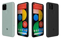 Google Pixel 5 Just Black And Sorta Sage Low Poly
