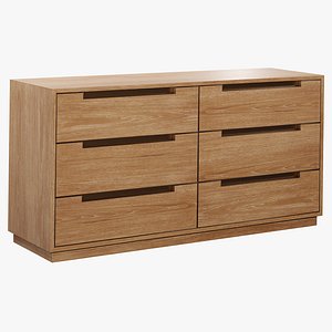 Lansen 6-Drawer Dresser by West Elm 3D