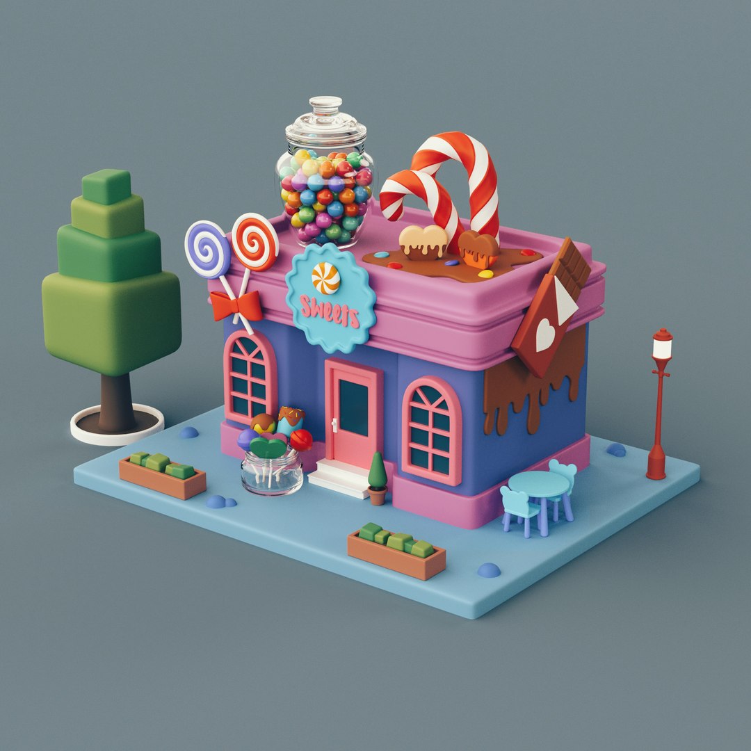 3D High Poly Candy Shop 01 - TurboSquid 2038051