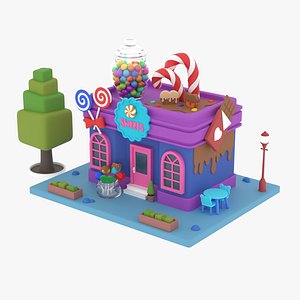 3D High poly Candy Shop 01