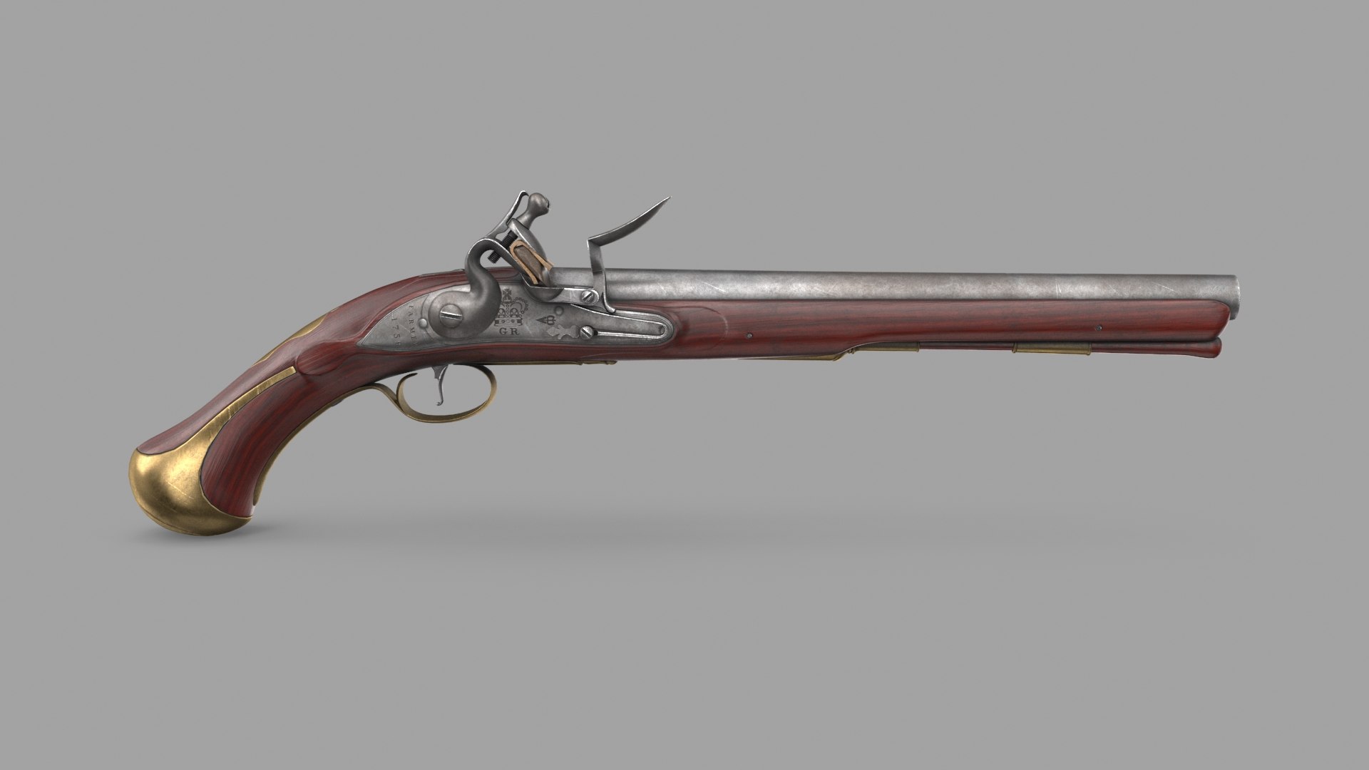 Flintlock Pistol 3D - TurboSquid 2038409