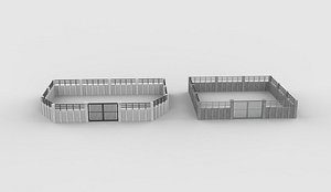 3D Concrete Wall 05 3D model model