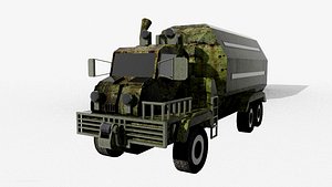 sci-fi military truck 3D model