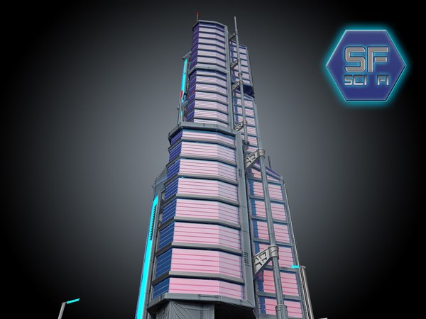 SFサイバーパンクビルHD3Dモデル - TurboSquid 978898
