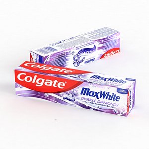 Colgate Max White Sparkle Diamonds Toothpaste Box 100ml 2021 3D model