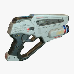3d model sci fi gun