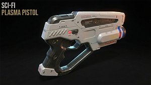 3d model sci fi gun