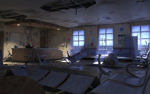 3D Abandoned Hospital Lobby