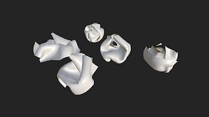 crumpled papers 3D model