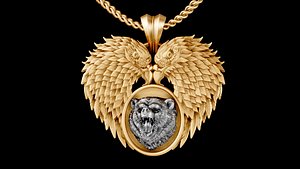 wing bear pendant