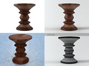 Eames Walnut  Stool 1