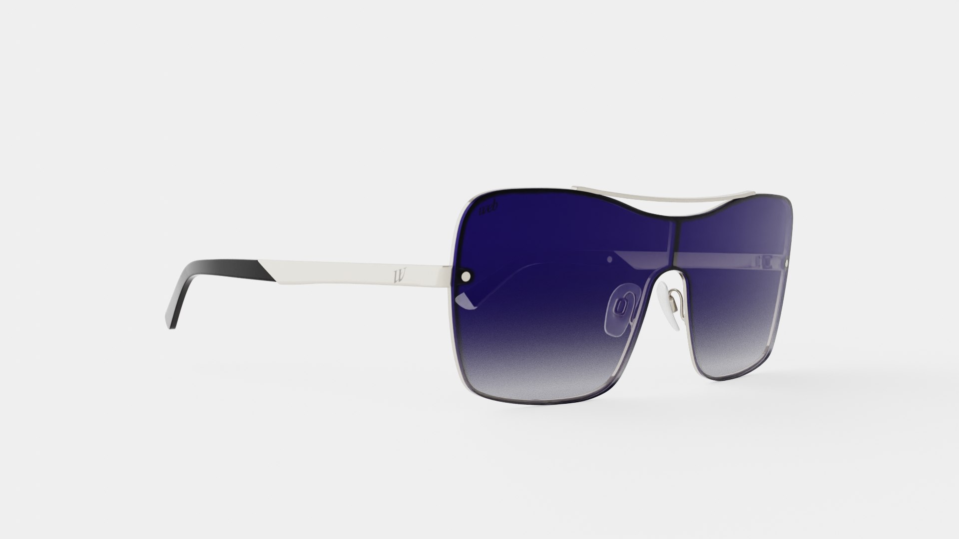 Web Occhiali Da Sole Unisex Modello WE0202 16C 00 – Fatti In Italia, Colore Argento Con Lenti Specchiate Fumo - 5
