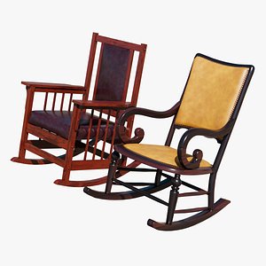 Retro Rocking Chairs 3D
