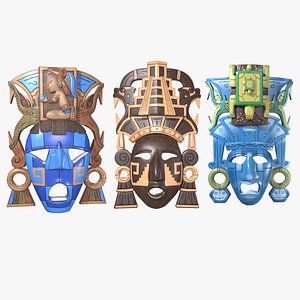Maya Masks Collection 3D model