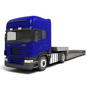 lowboy trailer 3D model