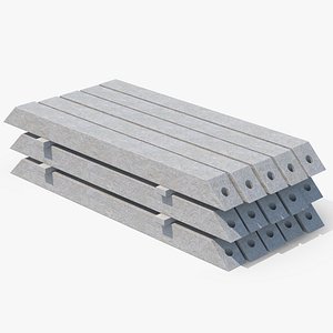 Concrete Beams Stack 3D model