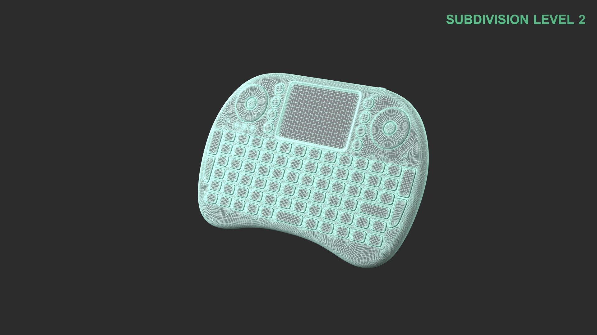 Mini Remote Keyboard 3D model https://p.turbosquid.com/ts-thumb/US/45zpfw/Zd/wireframe_0001/jpg/1737405679/1920x1080/fit_q87/3d86340a5b830c089d683346e00dfee2bb45f553/wireframe_0001.jpg