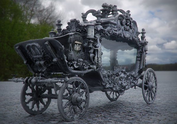 3D model dark carriage