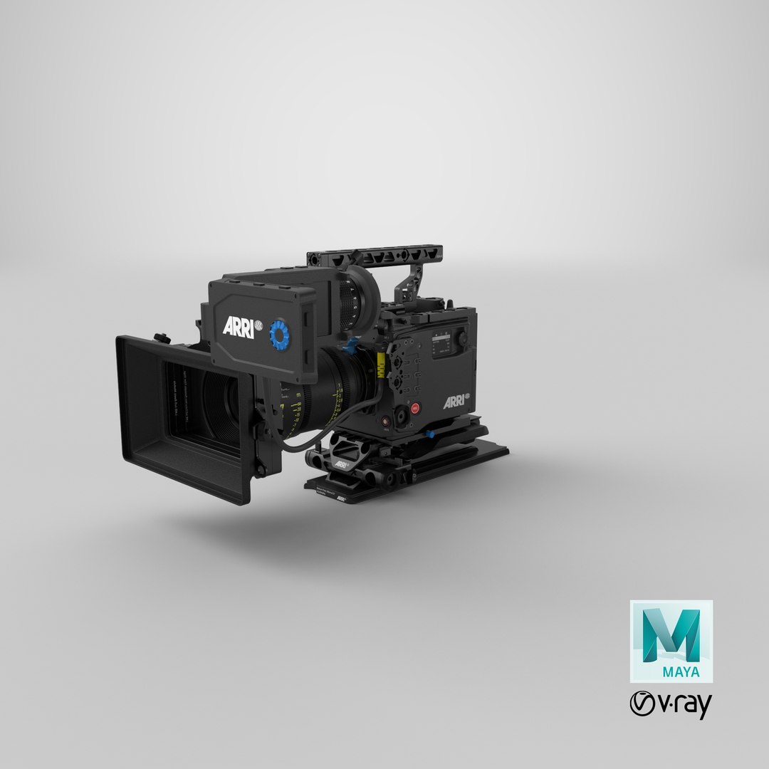 ARRI ALEXA 35 with Production-set Accessories 3D model https://p.turbosquid.com/ts-thumb/US/5eH1Mq/AX/stemcell_maya_vray_render/png/1693535431/1920x1080/fit_q87/f7efb3e69fafd6b49f435d45de6e5daa01ec5cf7/stemcell_maya_vray_render.jpg
