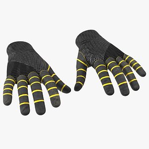 Spiderman Black Suit Gloves 3D model