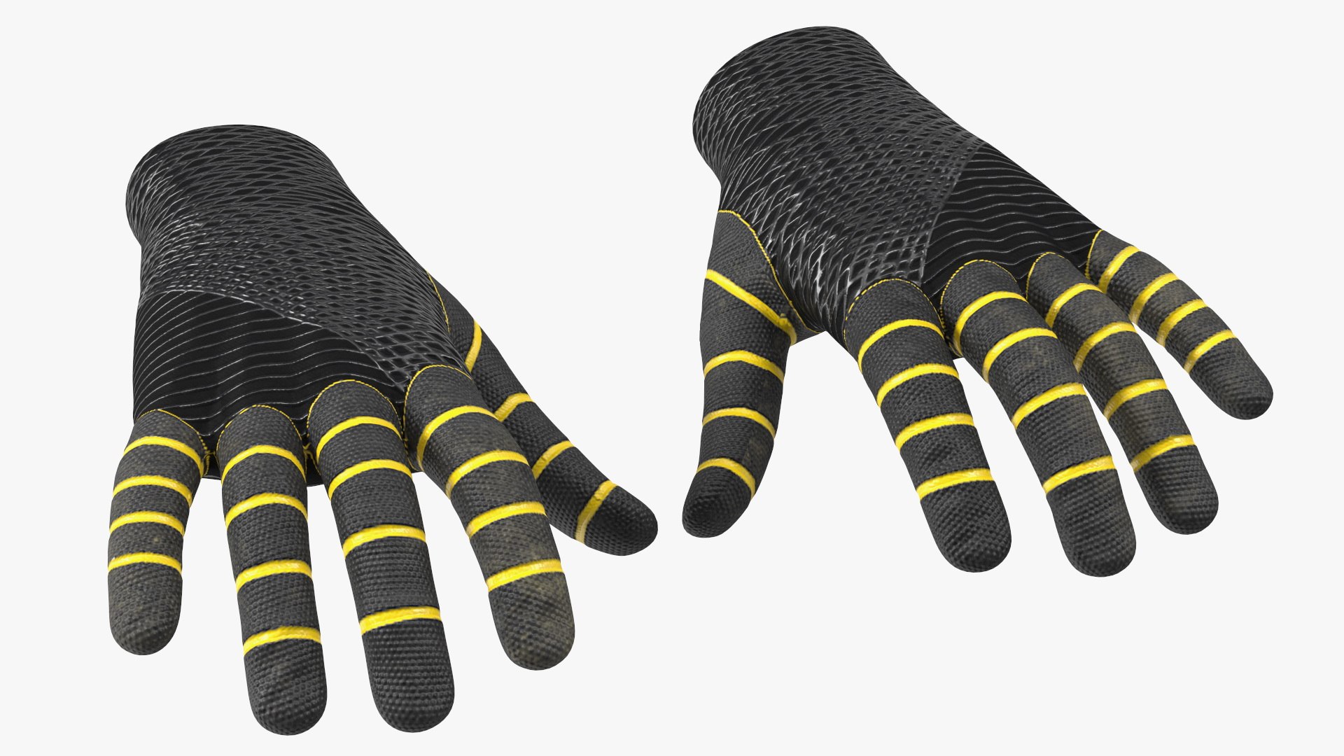 Spiderman Black Suit Gloves 3D model preview