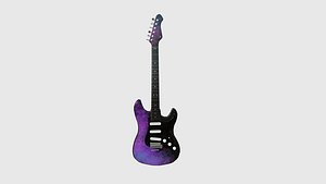 3D Electric Guitar 05 Galaxy - Music Instrument Design