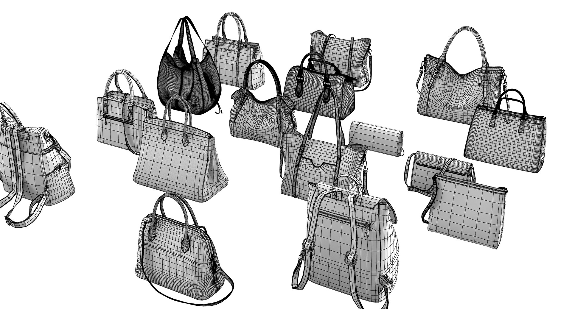 Women bags 3D model - TurboSquid 1343172
