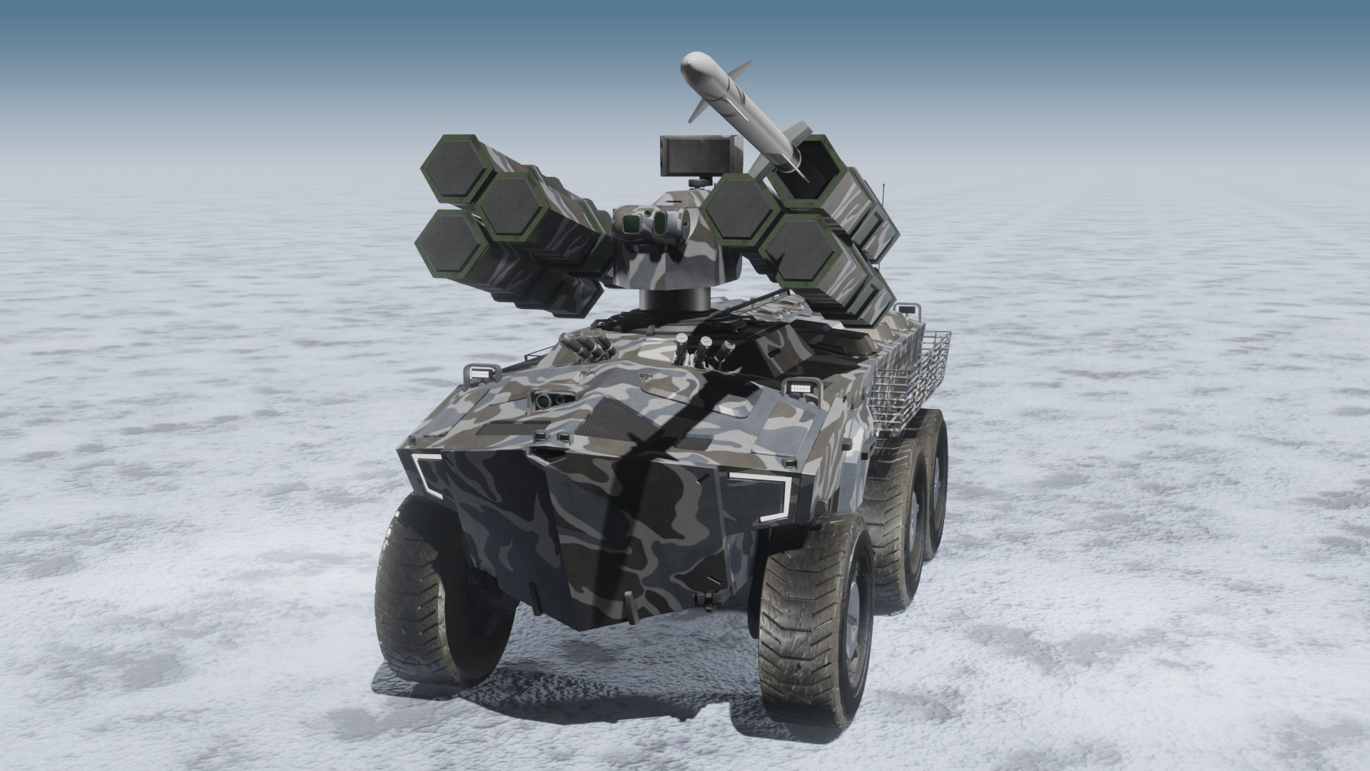 3D Sci-fi APC Collection Snow Camouflage - TurboSquid 2126627
