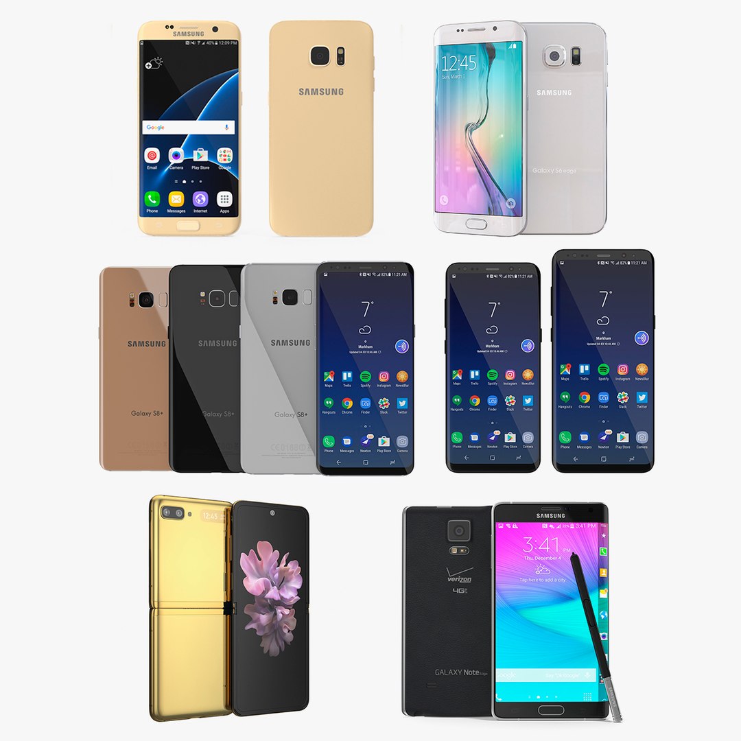 Samsung Cellphones Collection 2 3D model preview